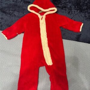 Hanna Andersson Red Marshmallow Fleece One Piece Suit